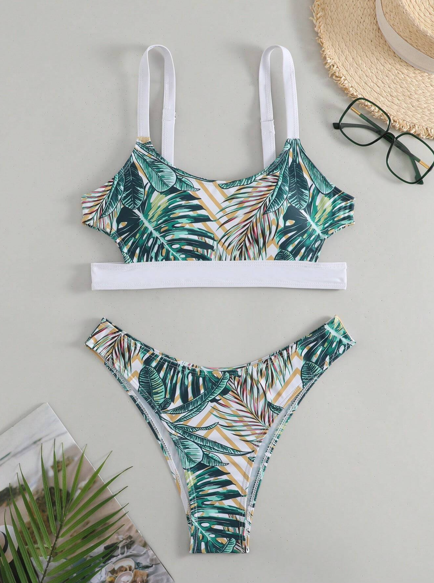 Tropical Scoop Brief Bikini Set