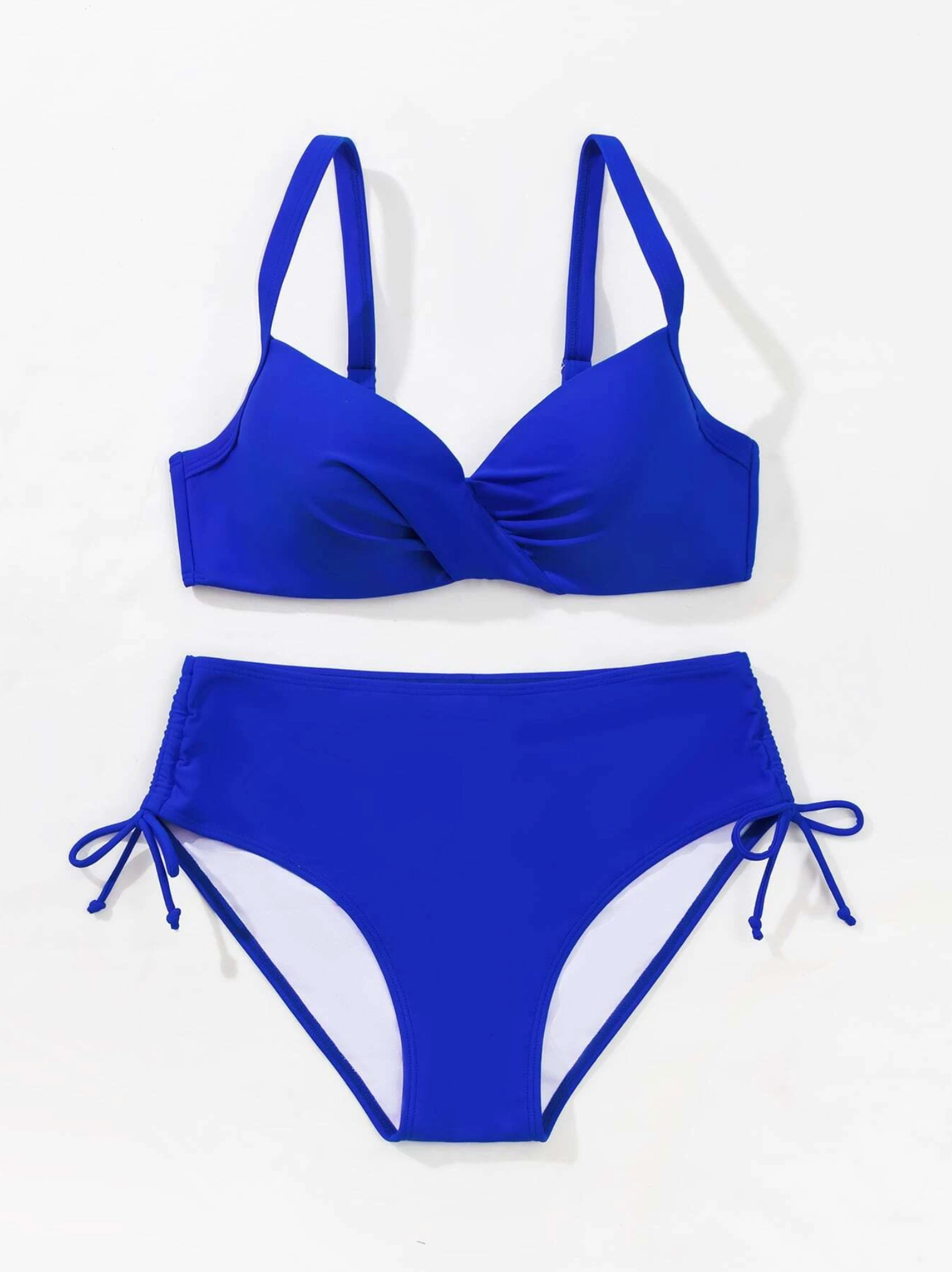 Allure Twist Push Up Drawstring High Waisted Bikini Set