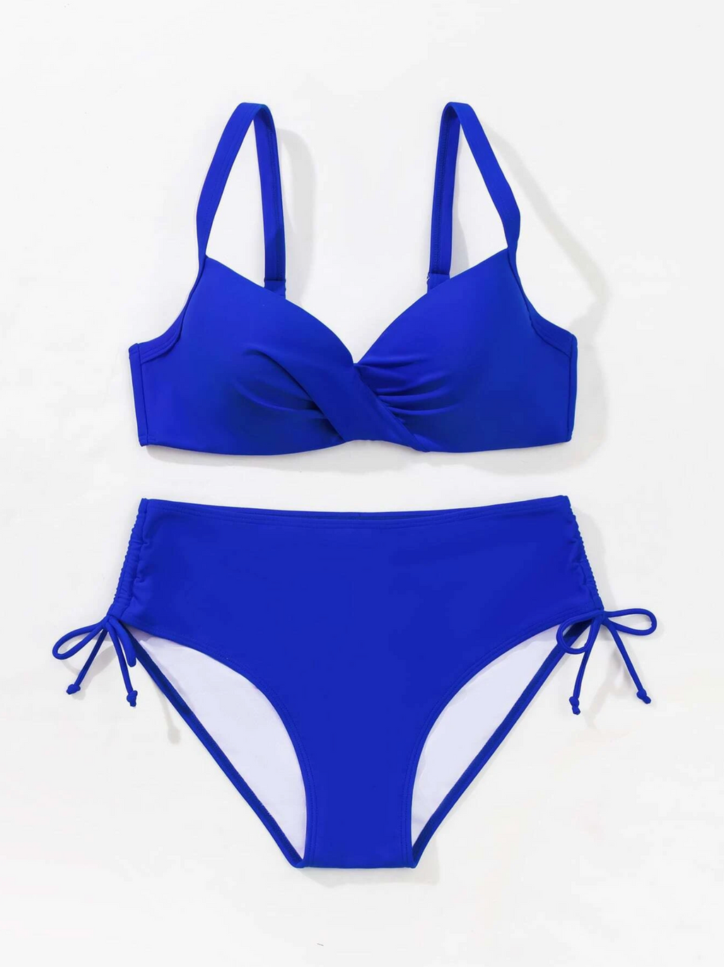 Allure Twist Push Up Drawstring High Waisted Bikini Set