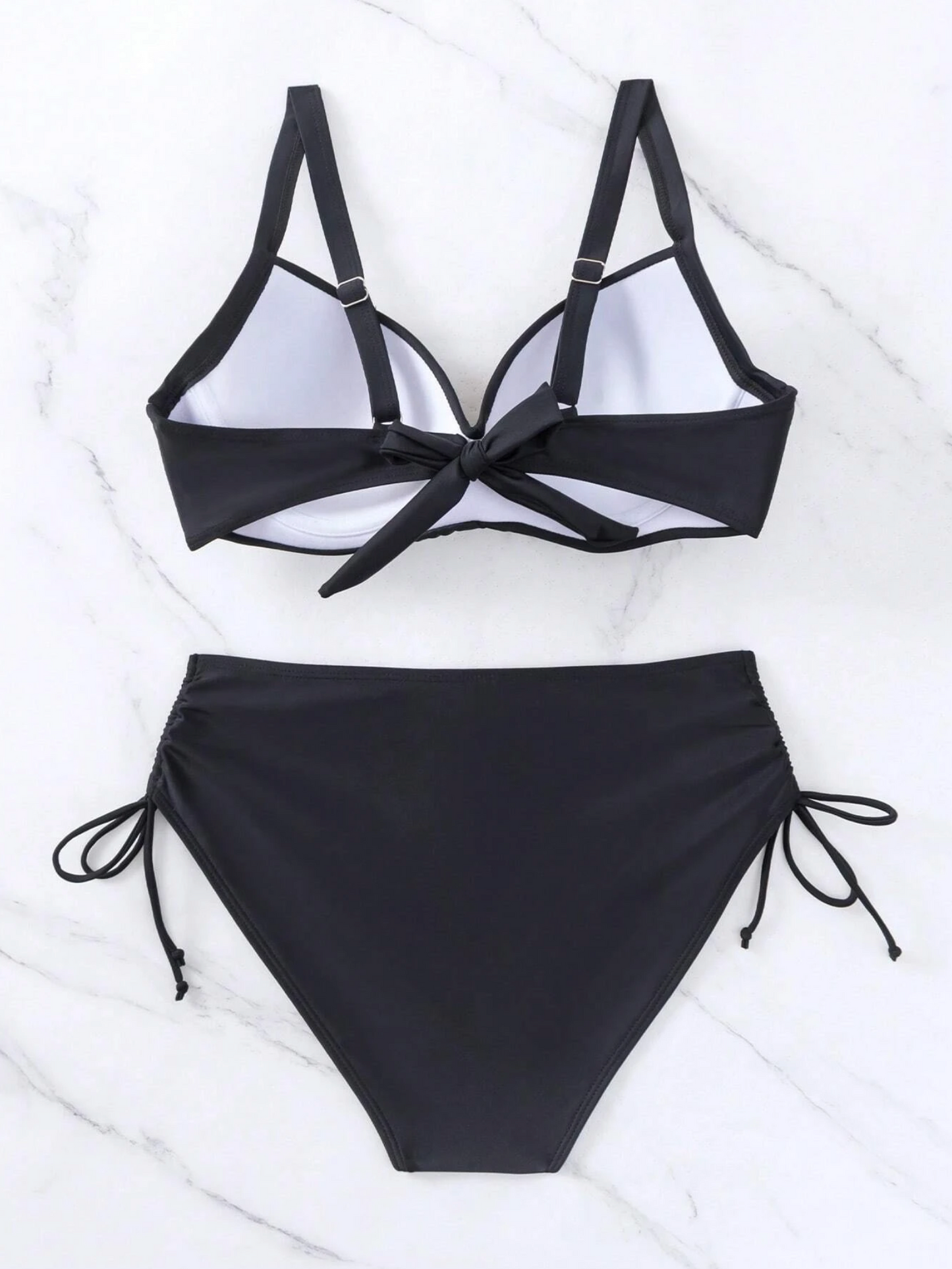 Allure Twist Push Up Drawstring High Waisted Bikini Set