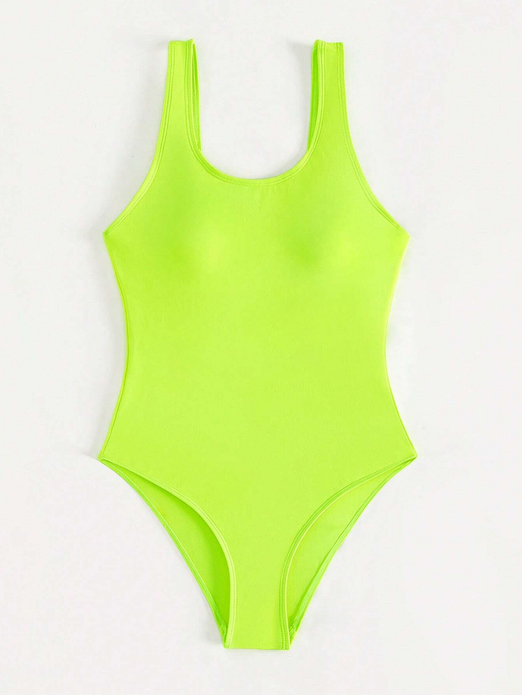 Basic Solid Scoop One Piece