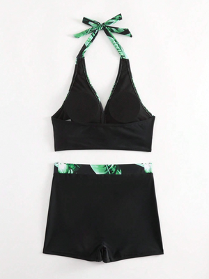My Tropica Halter Bikini Shorts Set