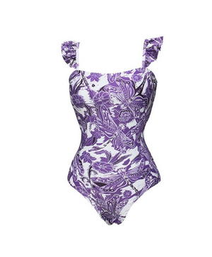 LUXE COLLECTION - Violet Rose One-piece & Sarong Set