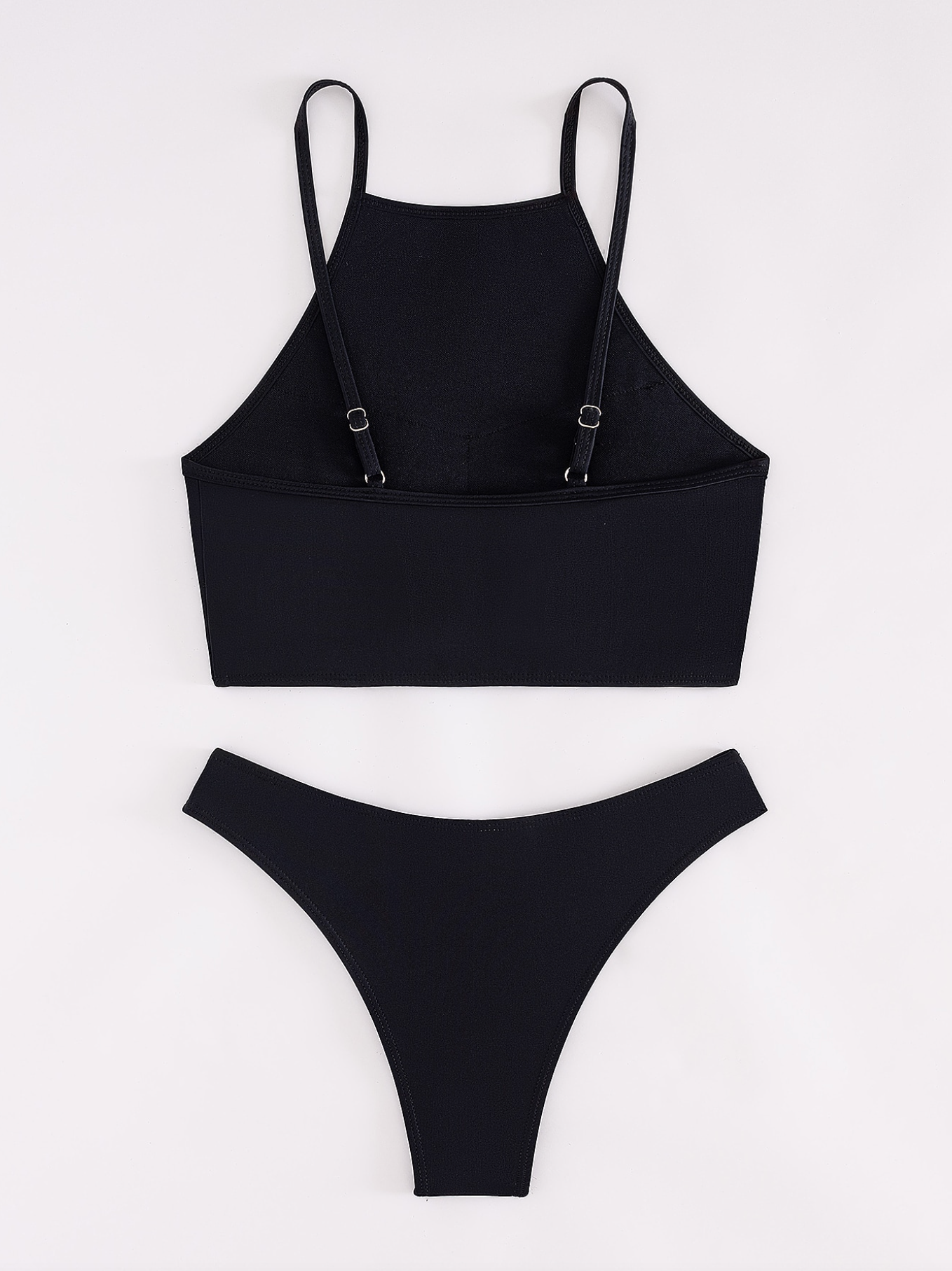 Basic High Neck & Brief Bikini Set