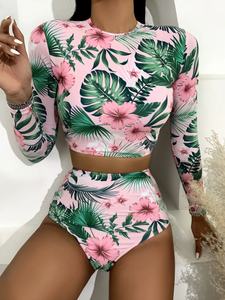 Blush & Tropical Bikini Rashguard