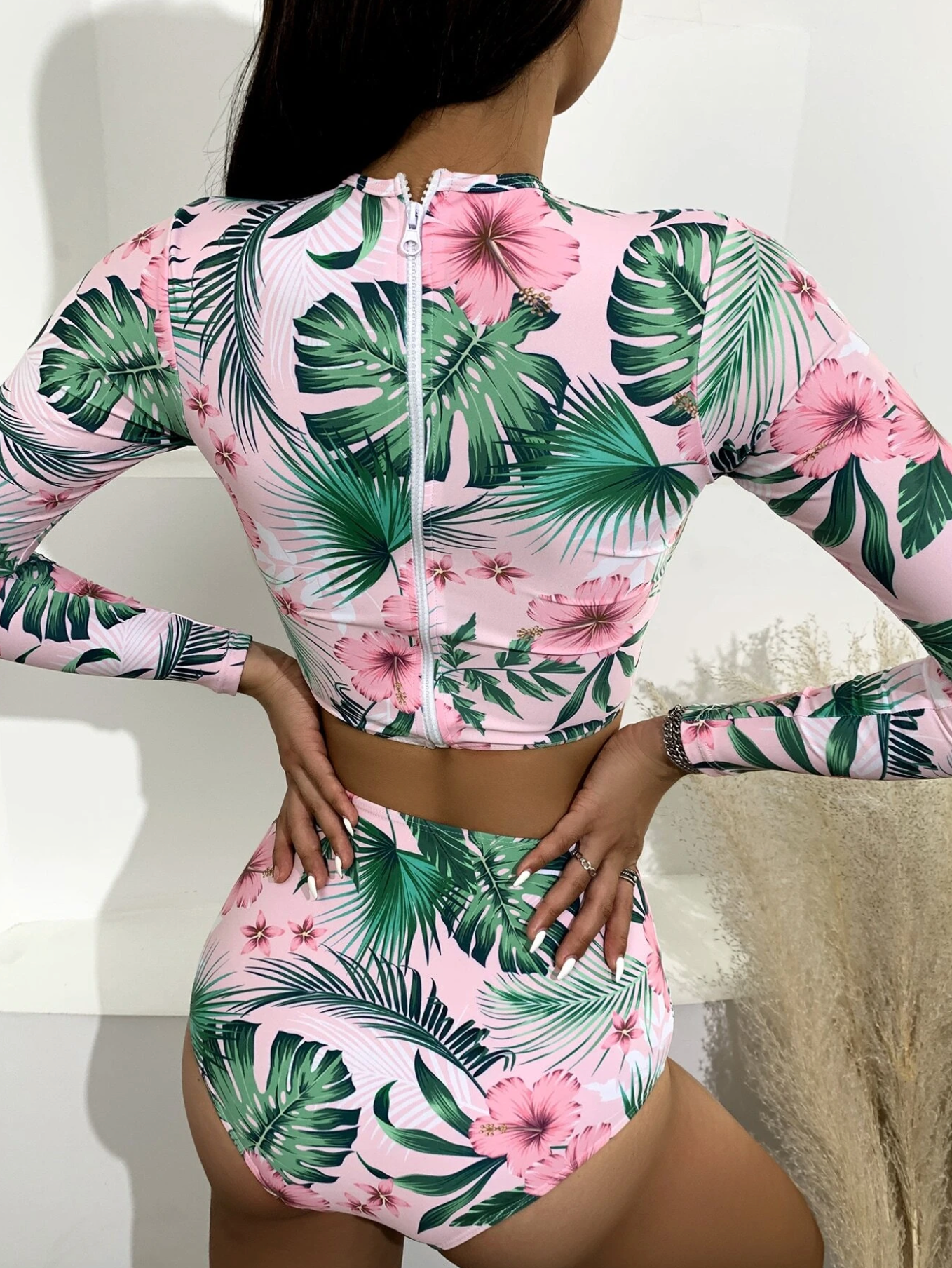 Blush & Tropical Bikini Rashguard