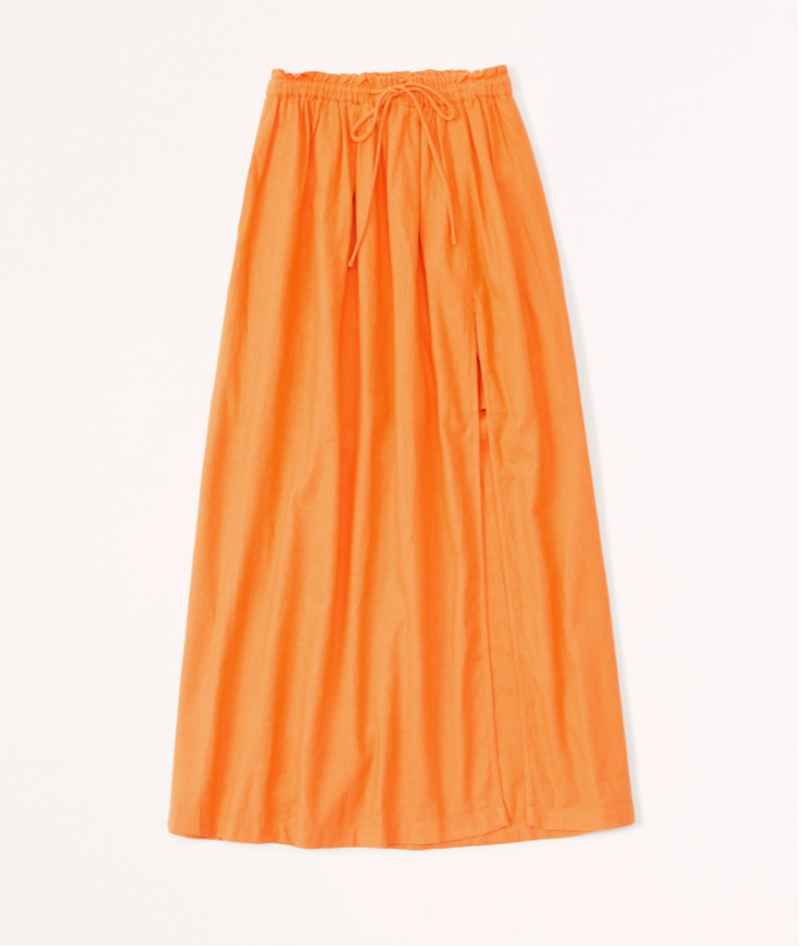 true - Abercrombie & fitch Resort Tie-Waist Maxi Skirt