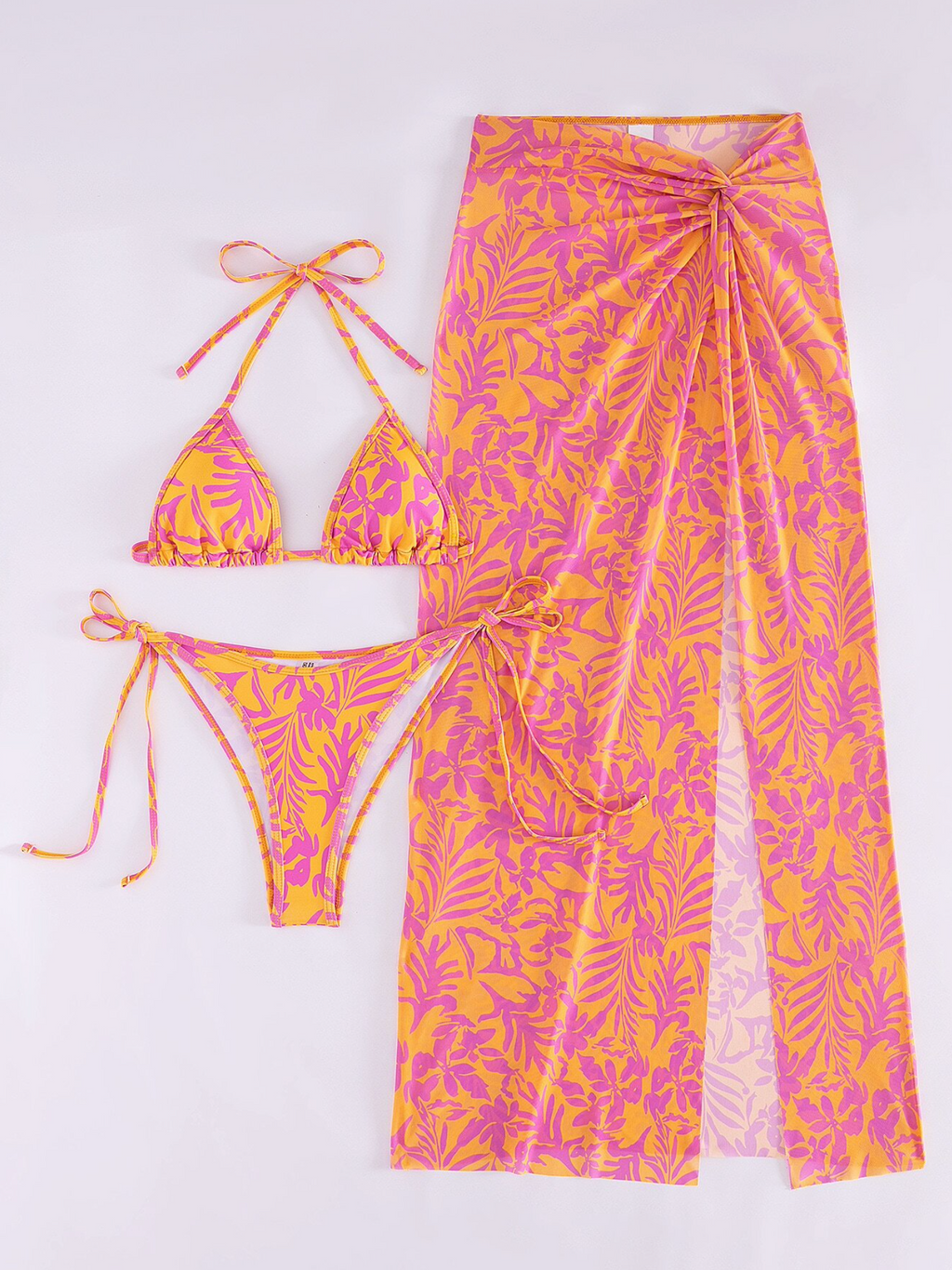 3 Pack Shine Bright Bikini & Knot Skirt Set