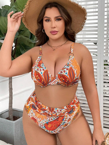 PLUS BohoFeel Paisley Push Up Bikini