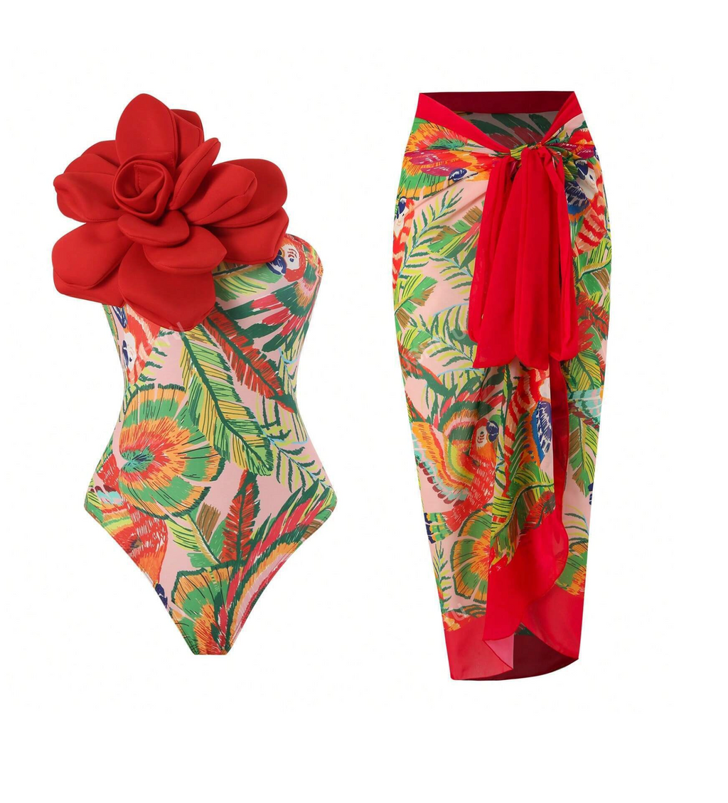 Luxe Amazonia Swimsuit & Sarong Set