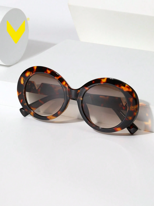 SUNGLASS COLLECTION - V® Round Vintage Sunglasses with Pouch