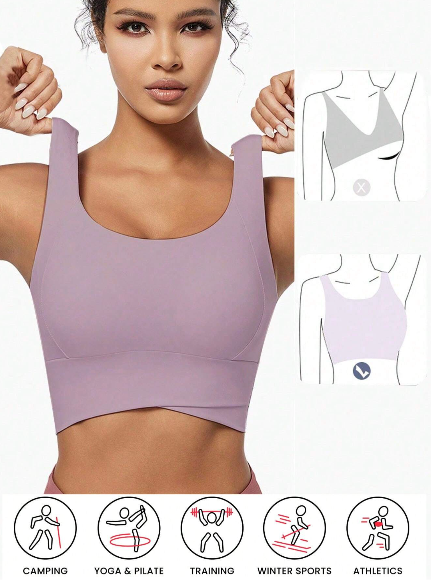 Dusty Purple Scoop Sports Bra