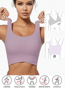 Dusty Purple Scoop Sports Bra