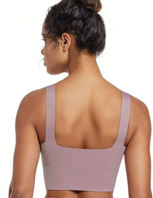 Dusty Purple Scoop Sports Bra