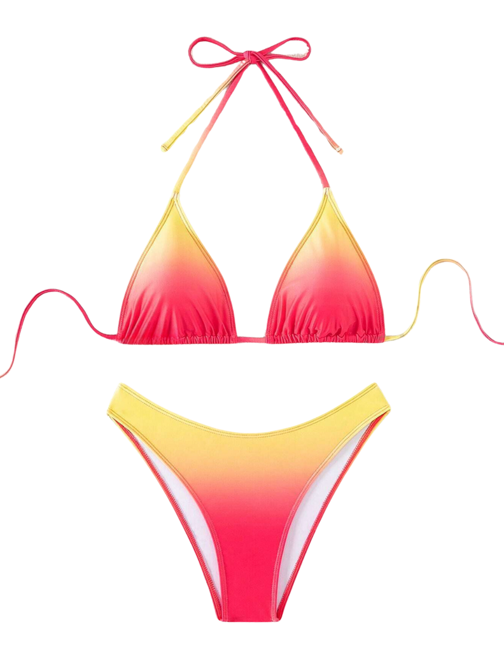 Ombre Sunset Triangle Bikini
