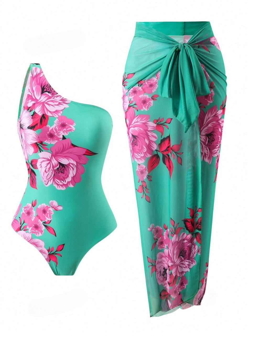 Oasis Flora Swimsuit & Sarong Set