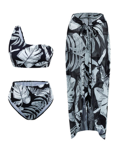 Oasis Leaf One Shoulder Bikini & Sarong