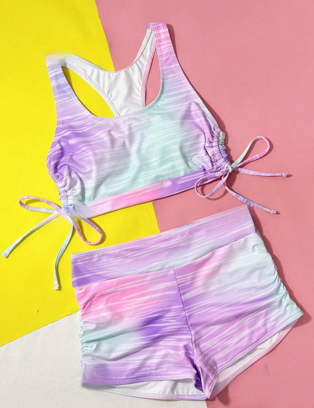 Pastel Tie Dye Bikini Shorts