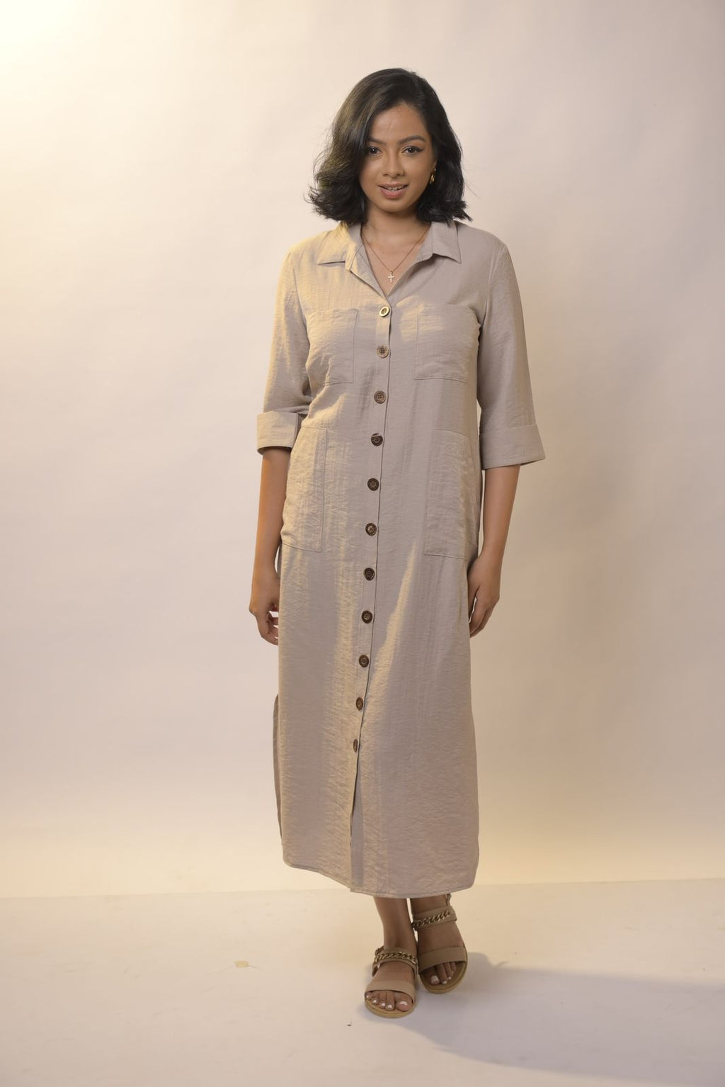 LEENA - Linen Shirt Dress