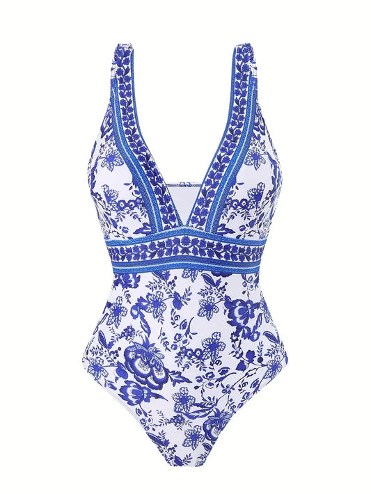 Mykonos Plunge Swimsuit & Sarong Set