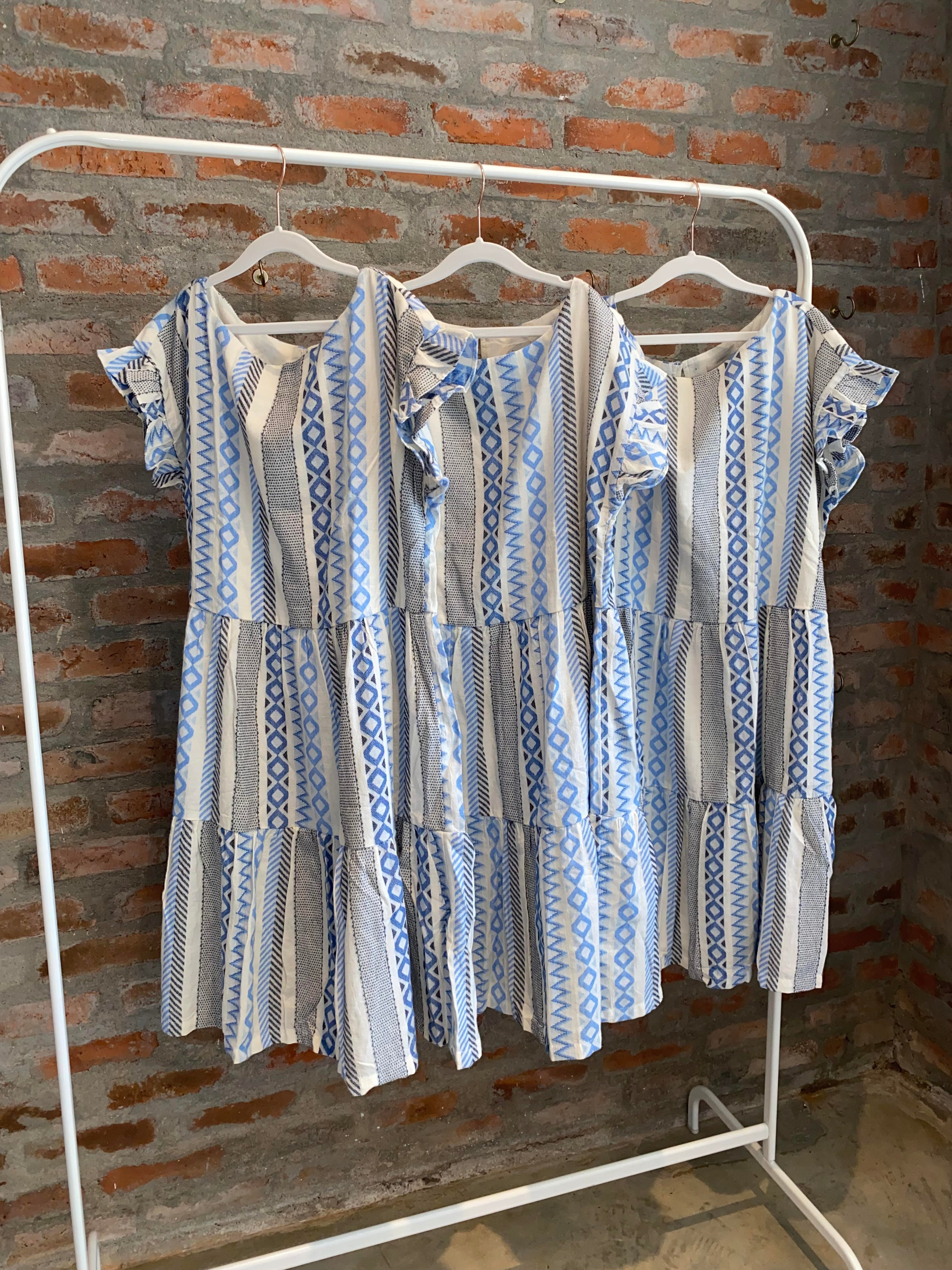 Loft - Geo Print Frill Sleeve Summer Dress